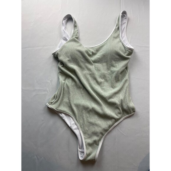 Coral Reef "The Escape" One-Piece Swimsuit Womens Large Sage Green Padded Lined - Picture 1 of 5